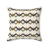 Modern Geometric Throw Pillow, Mid Century Inspired Chevron Accent Cushion, Earth Tone Minimalist Home Decor