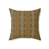 Geometric Mudcloth Throw Pillow, Modern African Textile Print Accent Cushion, Earthy Brown and Black Luxury Home Decor