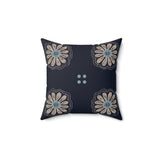 Modern Floral Throw Pillow, Geometric Petal Pattern Cushion for Refined Living Spaces