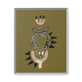 Zaria Olive Float Framed Matte Canvas Art