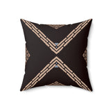 Egyptian Revival Heron Throw Pillow, Modern Diaspora Art Decor, Luxe Patterned Cushion for Elegant Living Rooms