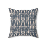Nile Collection Throw Pillow, Modern Diasporic Art Decorative Cushion, Sophisticated Geometric Nature Patterned Home Decor
