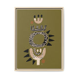 Zaria Olive Float Framed Matte Canvas Art