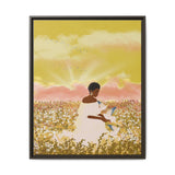 Blue Dove Float Framed Canvas