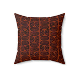 Abstract Geometric Throw Pillow Cover, Modern Diasporic Pattern Accent Cushion, Warm Earth Tone Home Decor, Sophisticated Minimalist Style