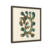 The Shape of Change - Cream- Float Framed Matte Canvas Art