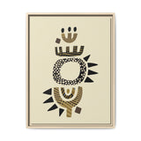 Zaria Ivory Float Framed Matte Canvas Art