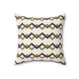 Modern Geometric Throw Pillow, Mid Century Inspired Chevron Accent Cushion, Earth Tone Minimalist Home Decor