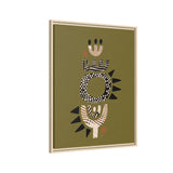 Zaria Olive Float Framed Matte Canvas Art