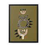 Zaria Olive Float Framed Matte Canvas Art