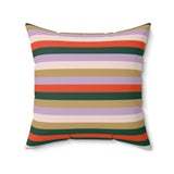 Colorful Striped Square Pillow - Cozy Home Decor Accent
