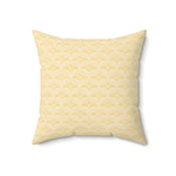 Elegant Art Deco Fan Pattern Throw Pillow, Gold Geometric Accent Cushion for Modern Home Decor