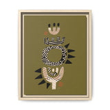 Zaria Olive Float Framed Matte Canvas Art