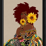 Limited Edition Framed Art Print Quilted Lady