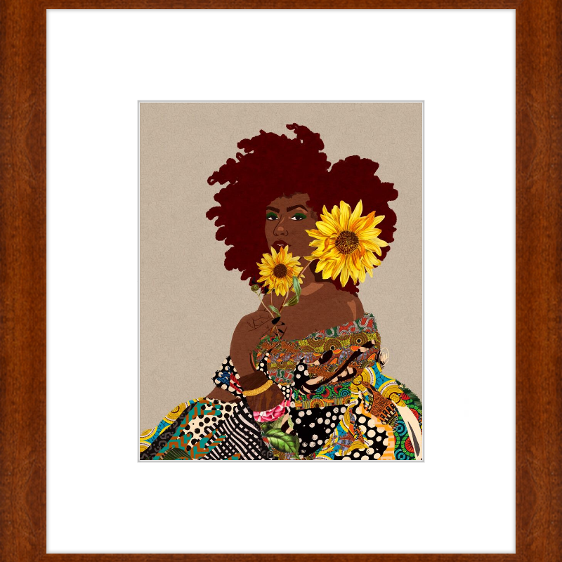 Limited Edition Framed Art Print Quilted Lady