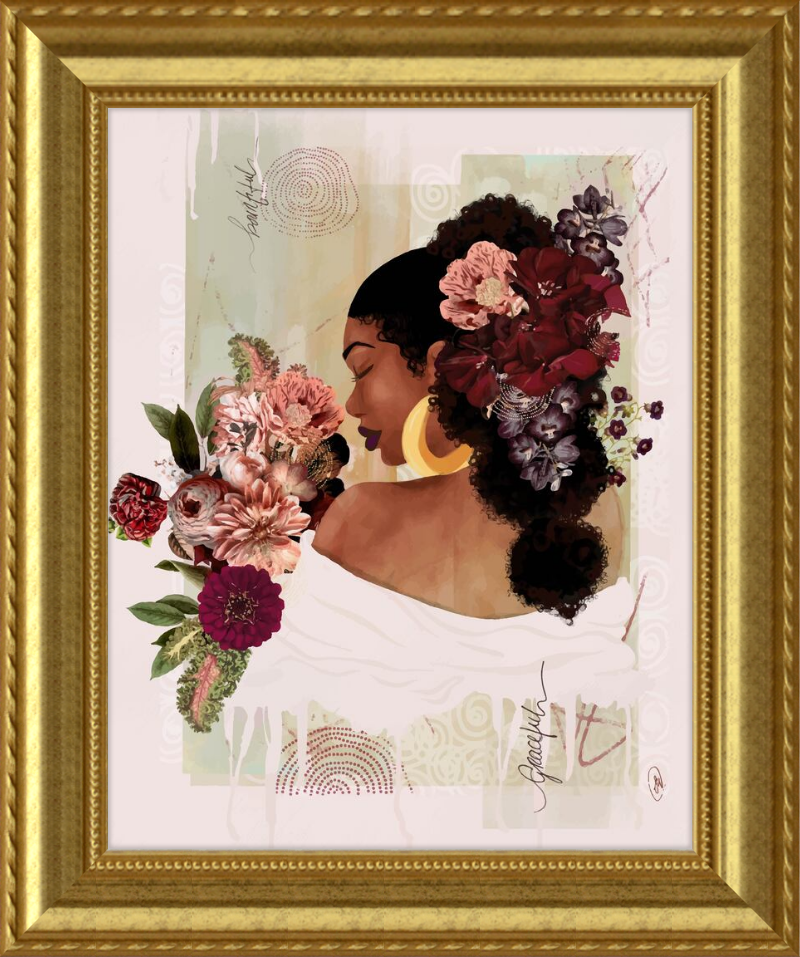 The Smell of Flowers Reminds Me Framed Art Print