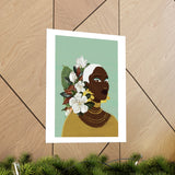 Golden Magnolia Premium Matte Art Print